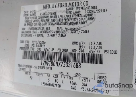 2007 Ford Mustang V6 Deluxe/V6 Premium from USA, damaged, VIN 1ZVFT80NX75331688